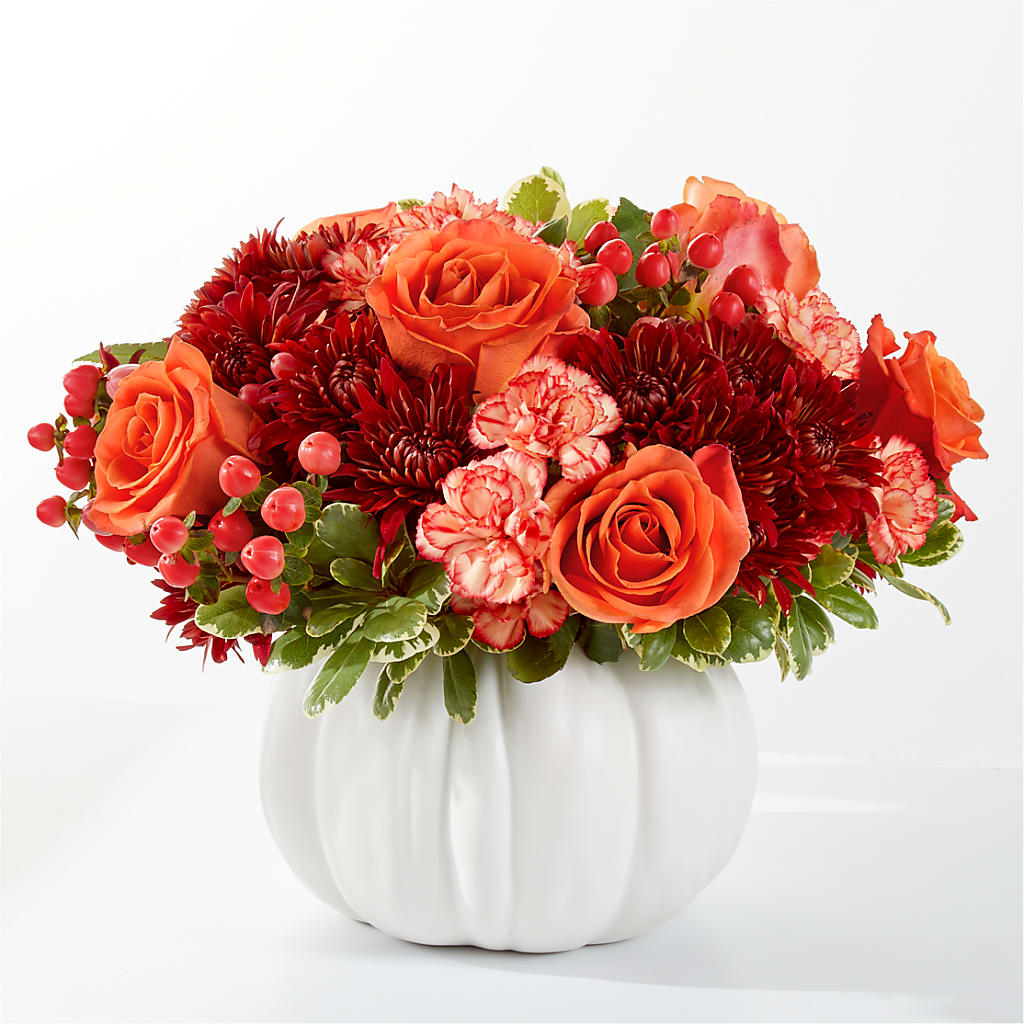 Autumn Air Pumpkin Bouquet – Fleuriste Thalia, Varennes PQ