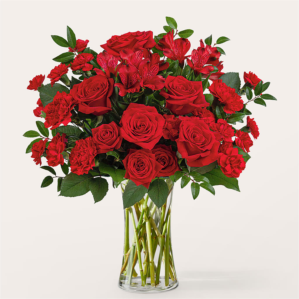 Brilliant Ruby Bouquet – Fleuriste Thalia, Varennes PQ