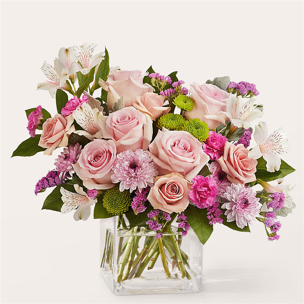 Pink Suede Bouquet – Fleuriste Thalia, Varennes PQ