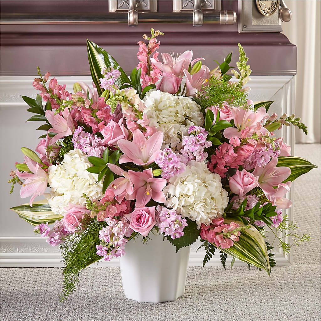 Simply Serene Floor Basket – Fleuriste Thalia, Varennes PQ
