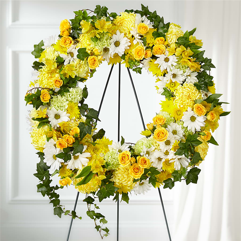 Golden Remembrance Wreath – Fleuriste Thalia, Varennes PQ