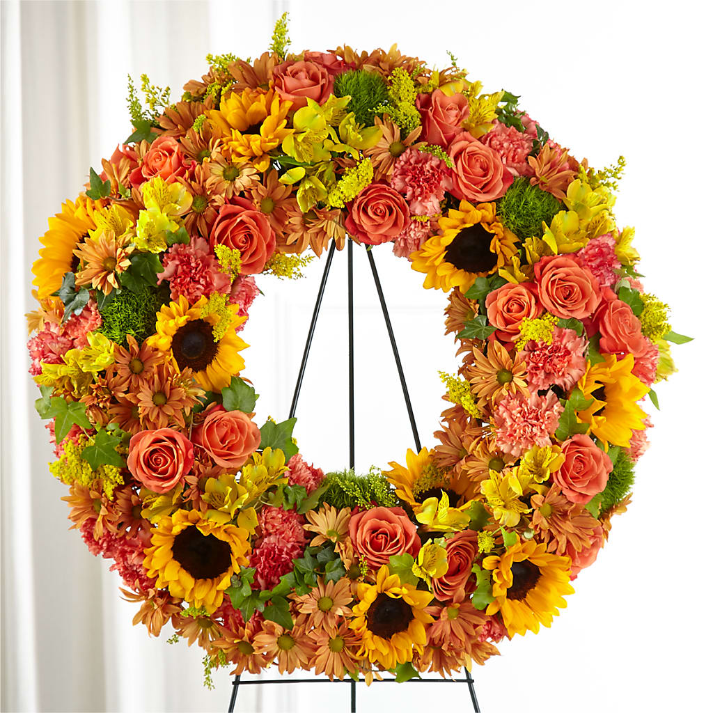 Autumnal Memories Wreath (Standard) – Fleuriste Thalia, Varennes PQ