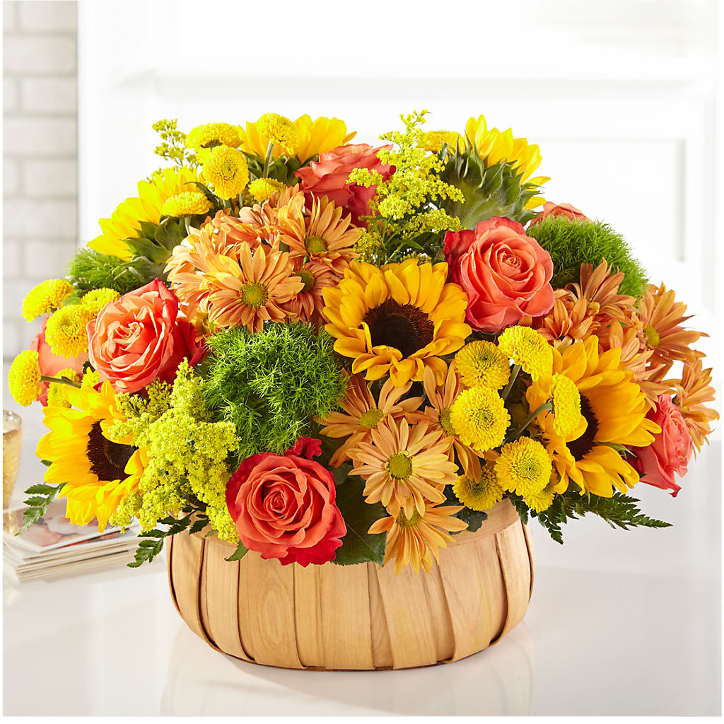 Harvest Sunflower Basket – Fleuriste Thalia, Varennes PQ