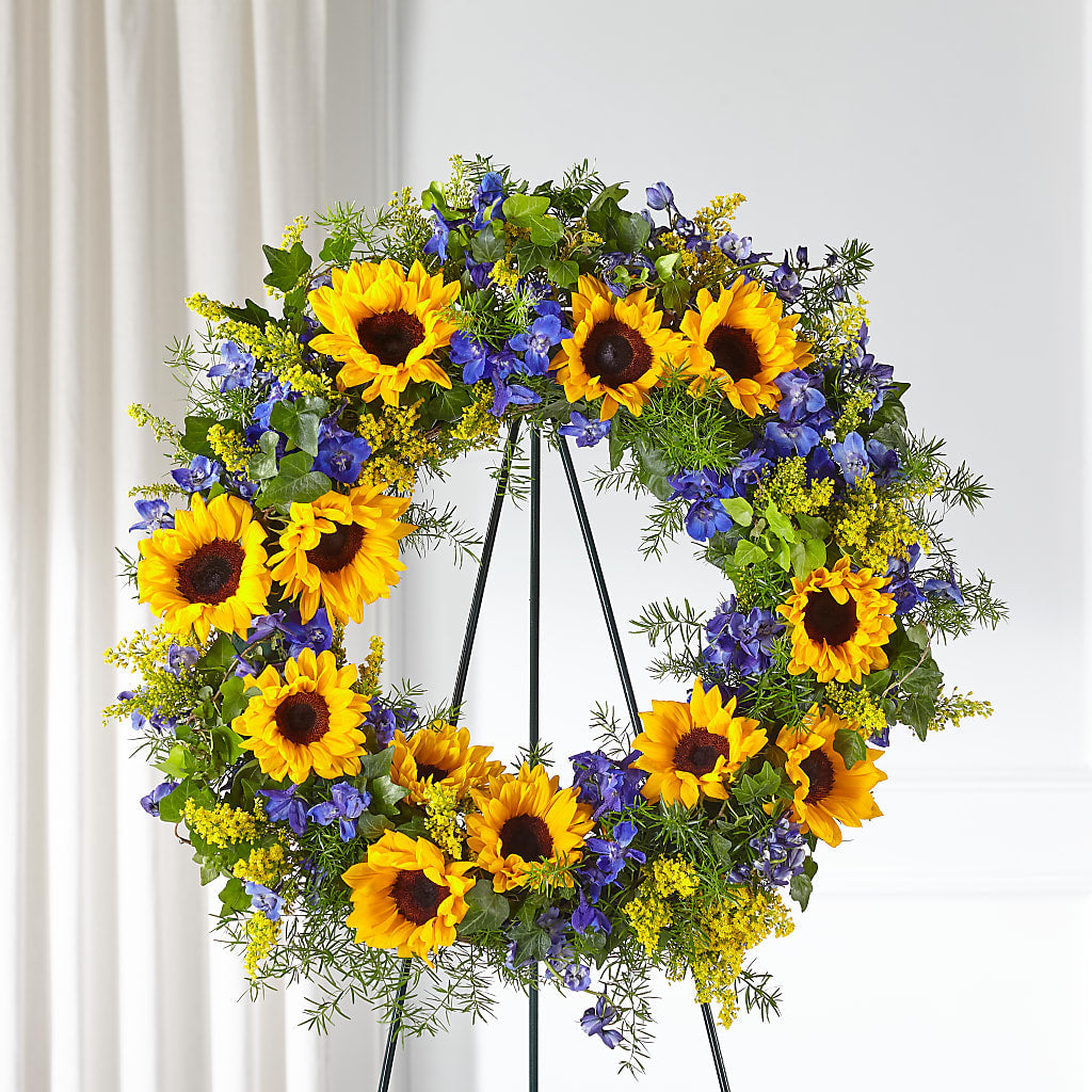 Bright Rays Wreath – Fleuriste Thalia, Varennes PQ