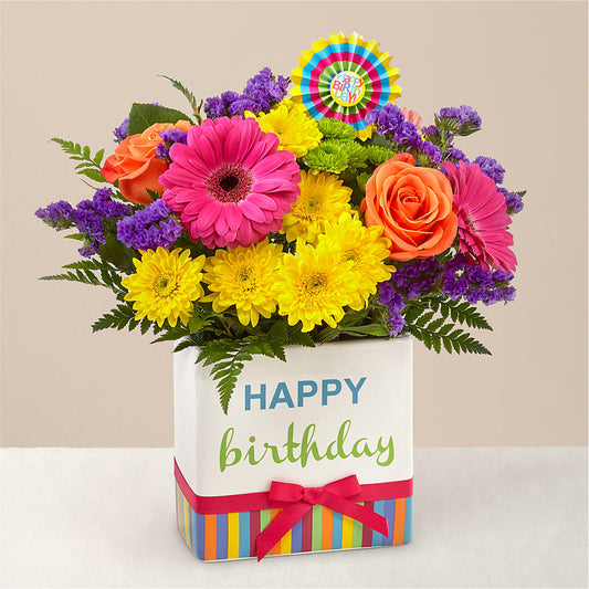 Birthday Brights Bouquet –  Fleuriste Thalia, Varennes PQ