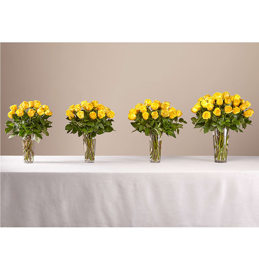 Long Stem Yellow Rose Bouquet –  Fleuriste Thalia, Varennes PQ