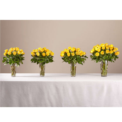 Long Stem Yellow Rose Bouquet –  Fleuriste Thalia, Varennes PQ