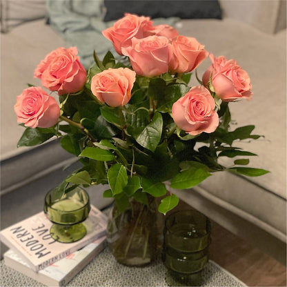 Long Stem Pink Rose Bouquet –  Fleuriste Thalia, Varennes PQ