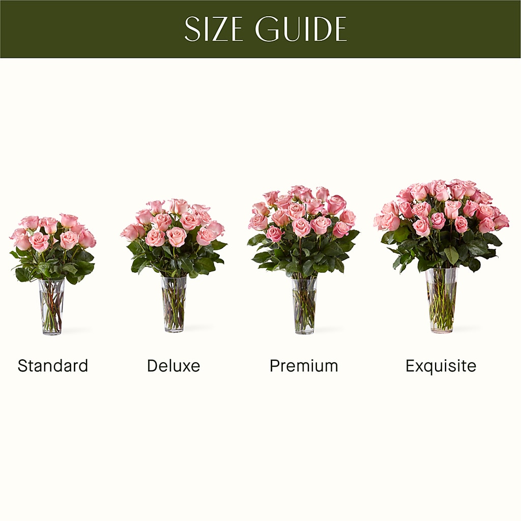 Long Stem Pink Rose Bouquet –  Fleuriste Thalia, Varennes PQ