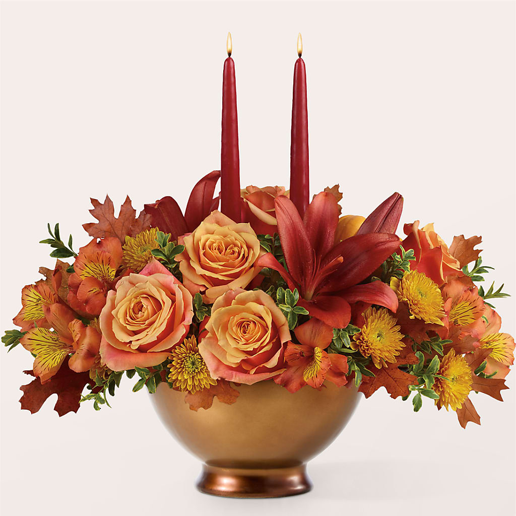 Harvest Table Centerpiece –  Fleuriste Thalia, Varennes PQ