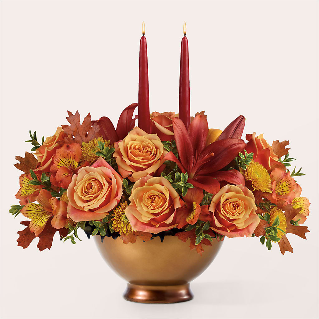 Harvest Table Centerpiece –  Fleuriste Thalia, Varennes PQ