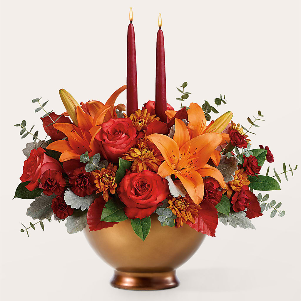Fruits of Fall Centerpiece –  Fleuriste Thalia, Varennes PQ