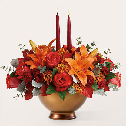 Fruits of Fall Centerpiece –  Fleuriste Thalia, Varennes PQ