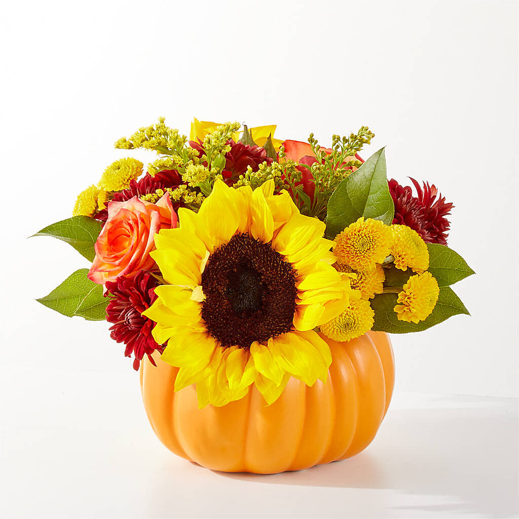 Golden Gourd Pumpkin Bouquet –  Fleuriste Thalia, Varennes PQ