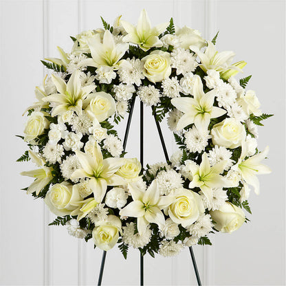 Treasured Tribute Wreath –  Fleuriste Thalia, Varennes PQ