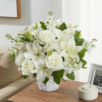 Peaceful Reflections Arrangement –  Fleuriste Thalia, Varennes PQ