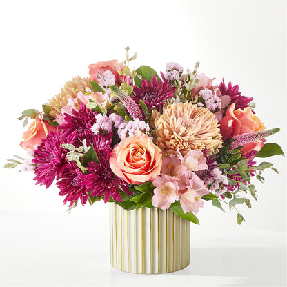 Berry Cobbler Bouquet with Ivory Vase –  Fleuriste Thalia, Varennes PQ