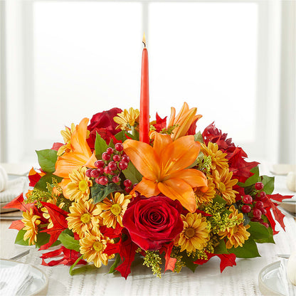 Autumn's Embrace Centerpiece –  Fleuriste Thalia, Varennes PQ