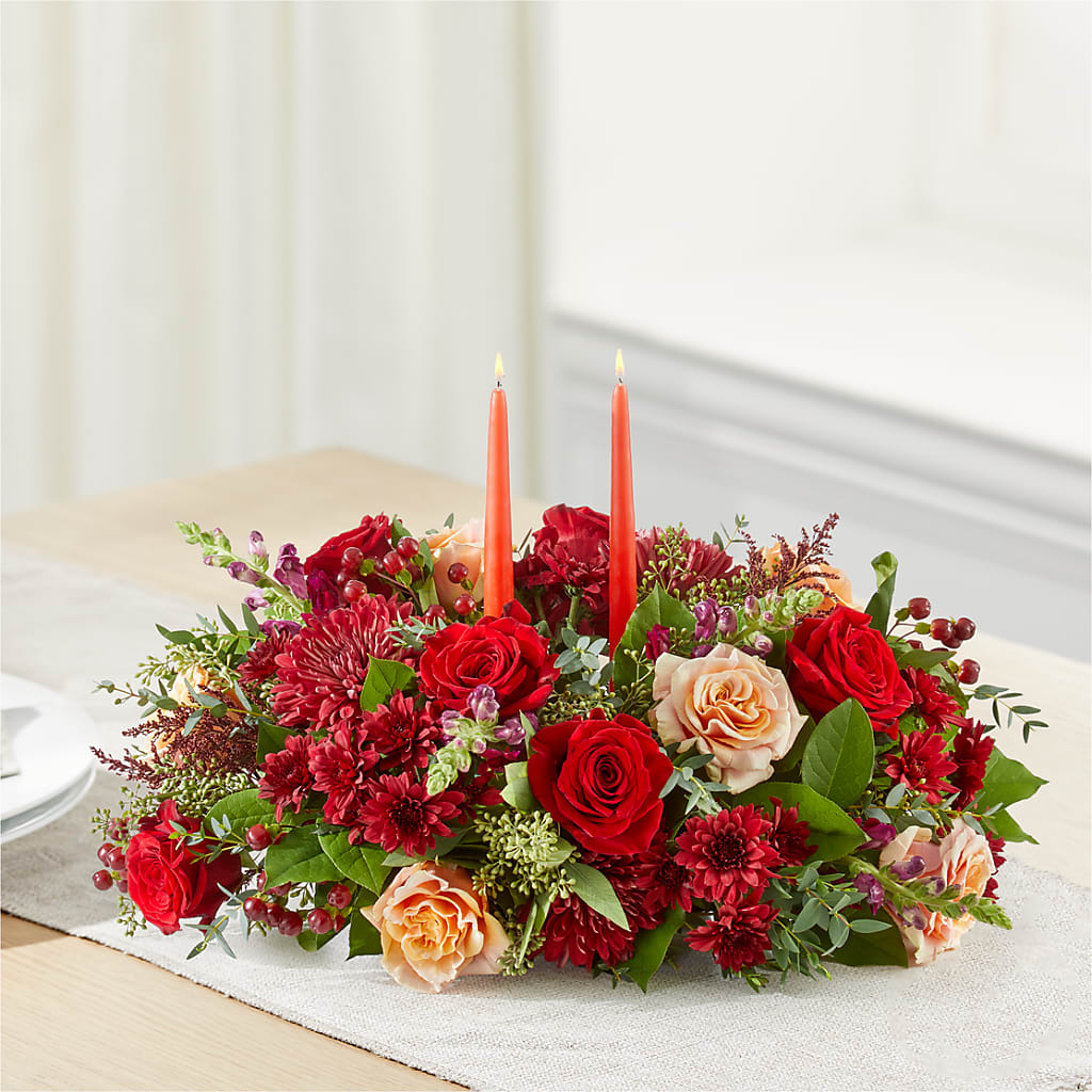Most Thankful Centerpiece –  Fleuriste Thalia, Varennes PQ