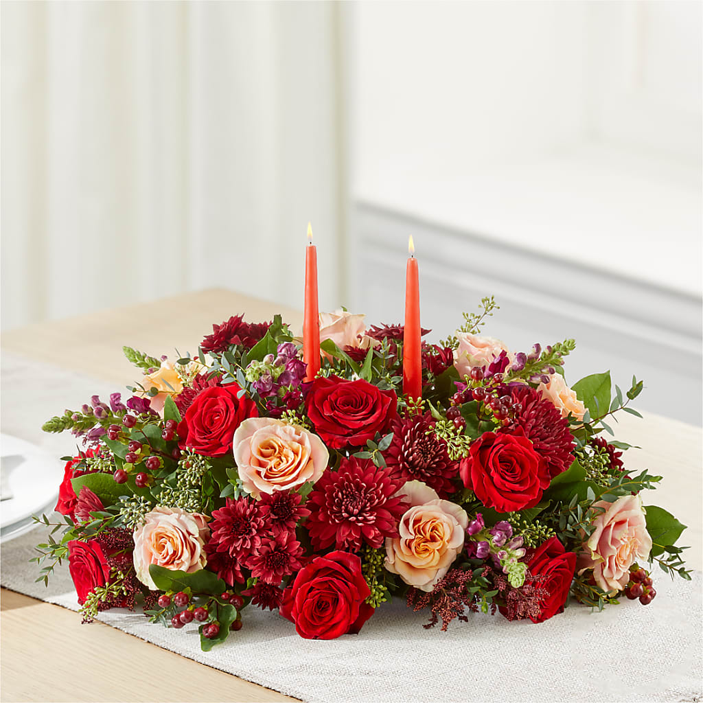 Most Thankful Centerpiece –  Fleuriste Thalia, Varennes PQ