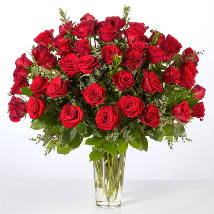 Forever Yours Fifty Stem Red Rose Bouquet –  Fleuriste Thalia, Varennes PQ